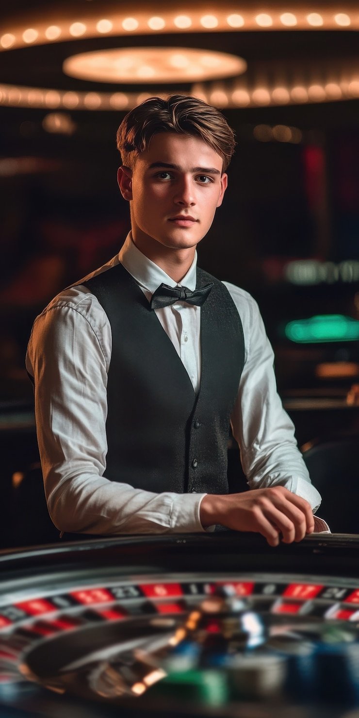 Antarmuka meja blackjack Evolution Gaming di aplikasi lote4d